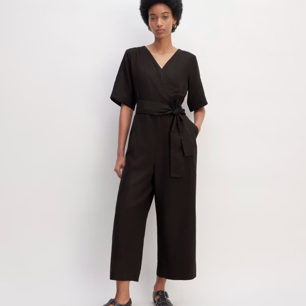 Everlane Linen Cross-Front Jumpsuit, New with Tag
